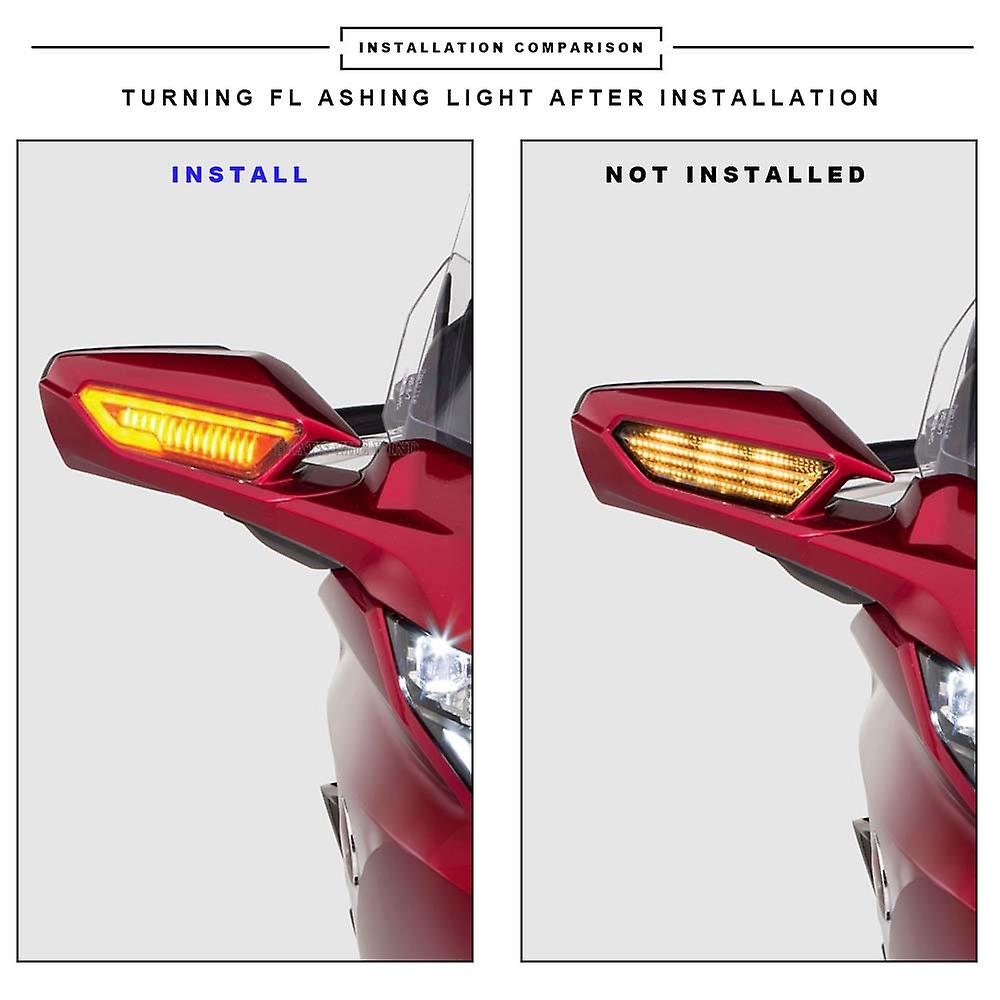 Born Pretty For Honda Goldwing 1800 Led Lights Motorcycle Mirror Motorbike Accessories Turn Signals Fb6 2018 - 2021