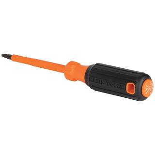 Klein Tools Insulated Screwdriver #2 Square 4 in. Round Shank 6844INS