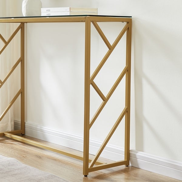 Sicotas Console Table Entry Table， Glass Sofa Table Entryway Table