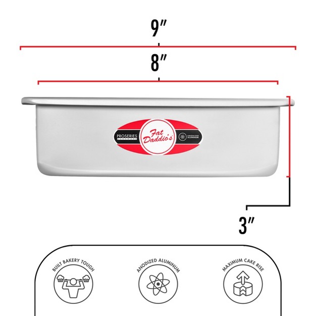 Fat Daddio x27 s Anodized Aluminum Square Cake Pan