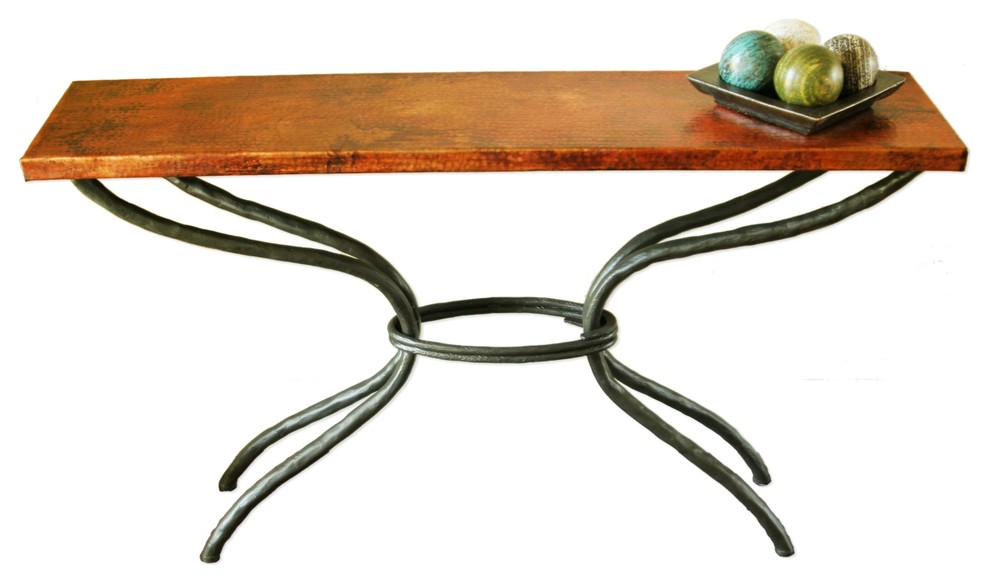 Woodland Console Table With 60 quotx14 quotTop   Console Tables   by Timeless Wrought Iron  Houzz