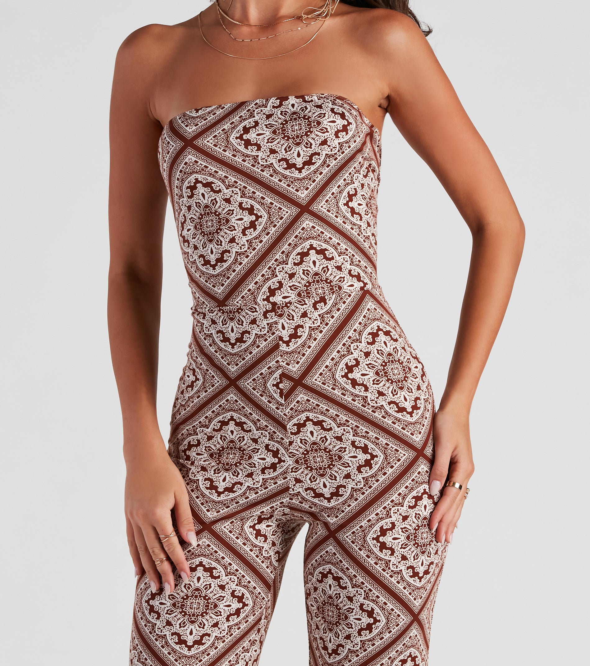 Stuck On Summer Boho Tube Jumpsuit