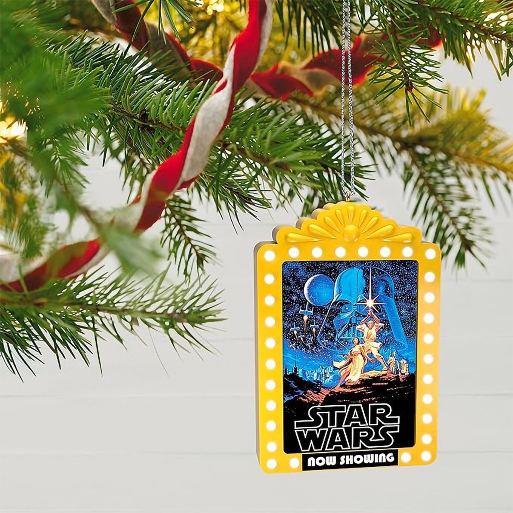 Hallmark  2023 Keepsake Ornament Star Wars A New Hope Now Showing Ornament with Light