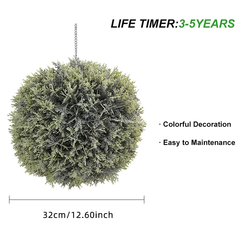 Q79 Garden Supplies Faux Topiary Ball Living Plant Decorative Artificial Cedar Balls for Outdoor Decoration