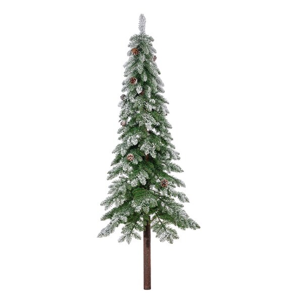 6 Foot Flocked Frosted Alpine Tree