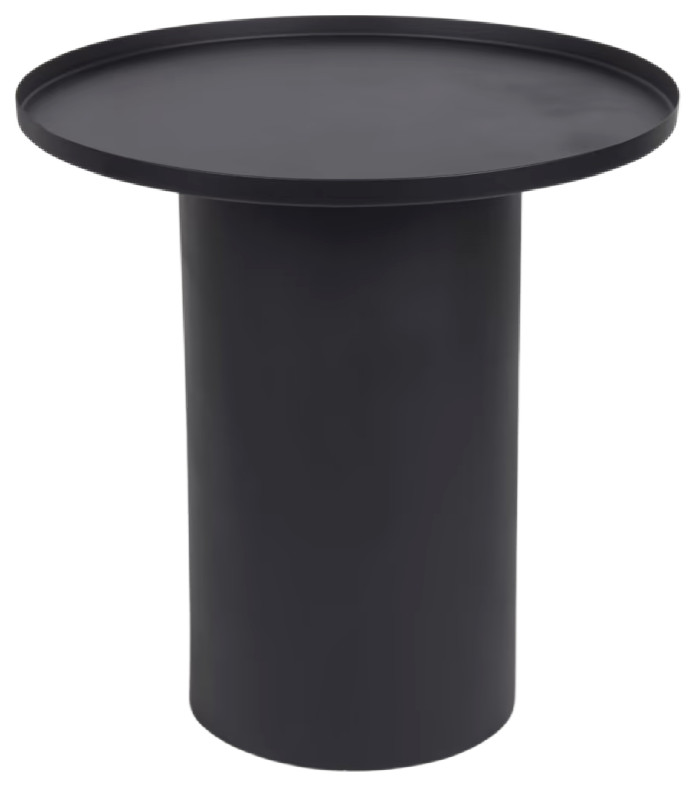 Black Metal Round Side Table  La Forma Fleksa   Industrial   Side Tables And End Tables   by Oroa   Distinctive Furniture  Houzz