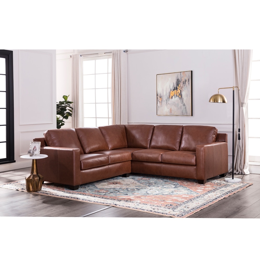 Strick   Bolton Hansen Chestnut Brown 2 piece Sectional   95\