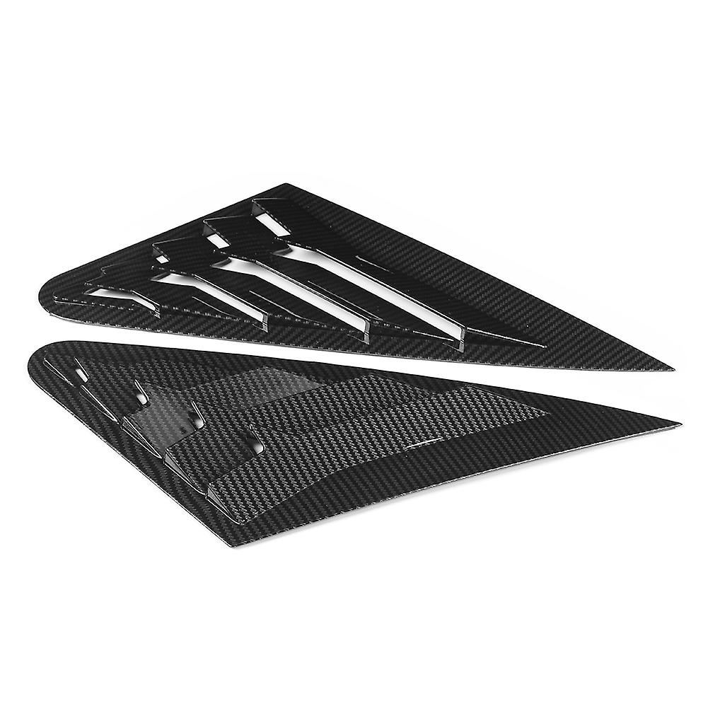 2pcs Side Vent Window Scoop Louver Trim Car Modification Fit For A4 B9 2017-2019carbon Fiber Style