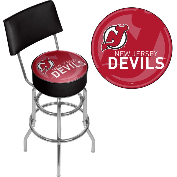 NHL Swivel Bar Stool with Back - Watermark