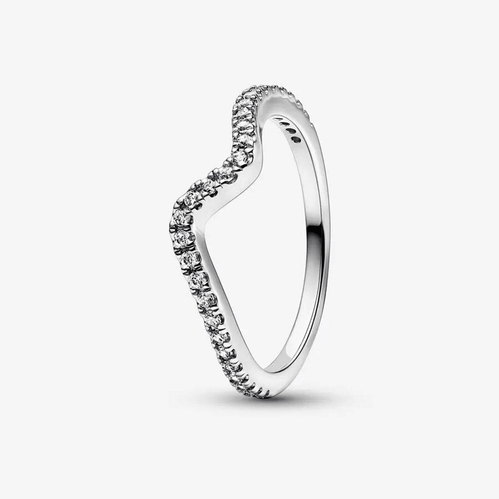 PANDORA  Sparkling Wave Ring - Sterling Silver