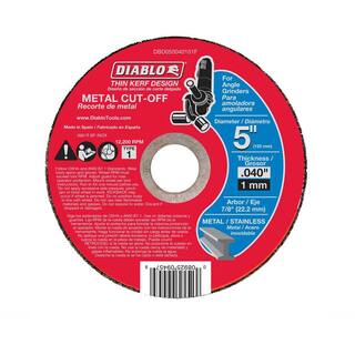 DIABLO 5 in. x 0.040 in. x 78 in. Thin Kerf Metal Cut-Off Disc DBD050040101F