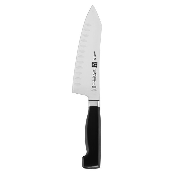 ZWILLING Four Star 7-inch Hollow Edge Rocking Santoku Knife