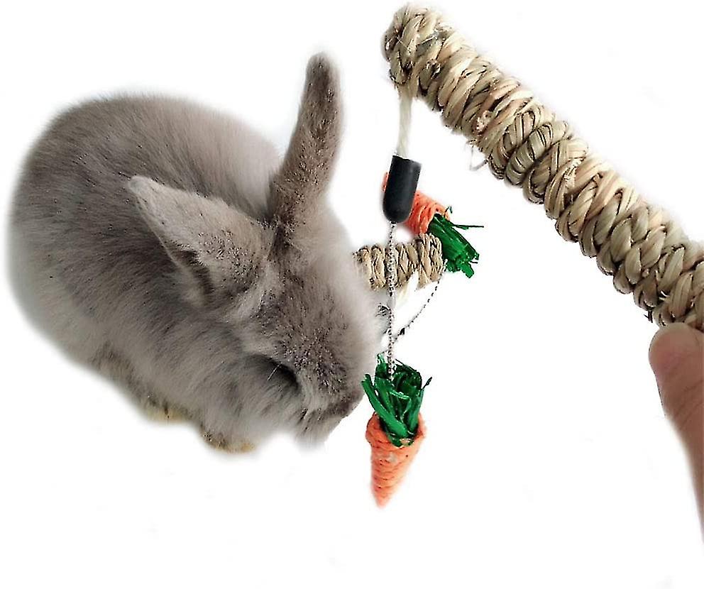 Pet Rabbit Toy Tree Bunny Fun Chew Toy Rattan Grass Scratcher Climbing Tree Play Carrot Toy For Small Animal