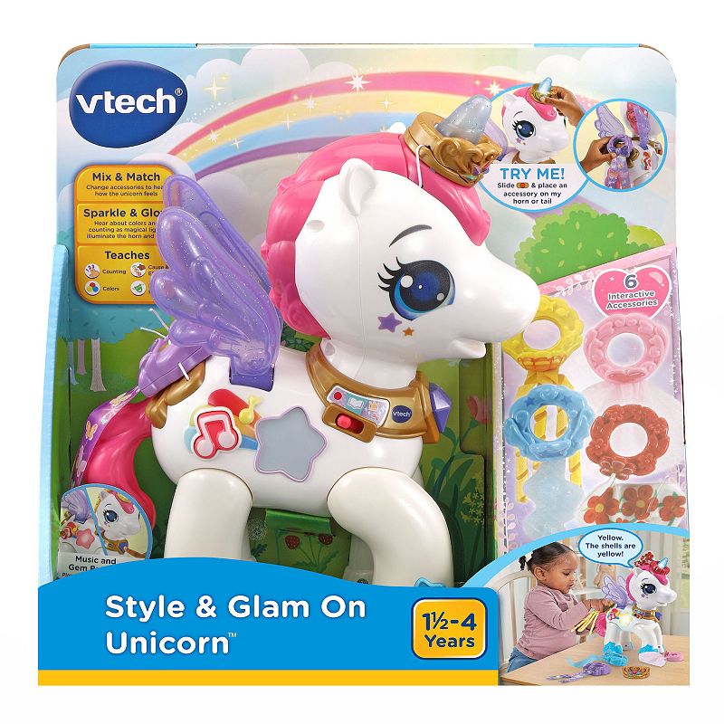 VTech Style and Glam On Unicorn With Accessories Toy