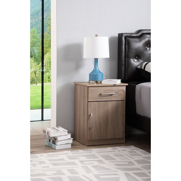 Alston 1-Drawer Nightstand (24 in. H x 16 in. W x 18 in. D) - - 35170030