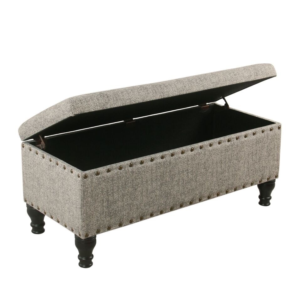 Copper Grove Reze Large Storage Bench with Nailhead Trim