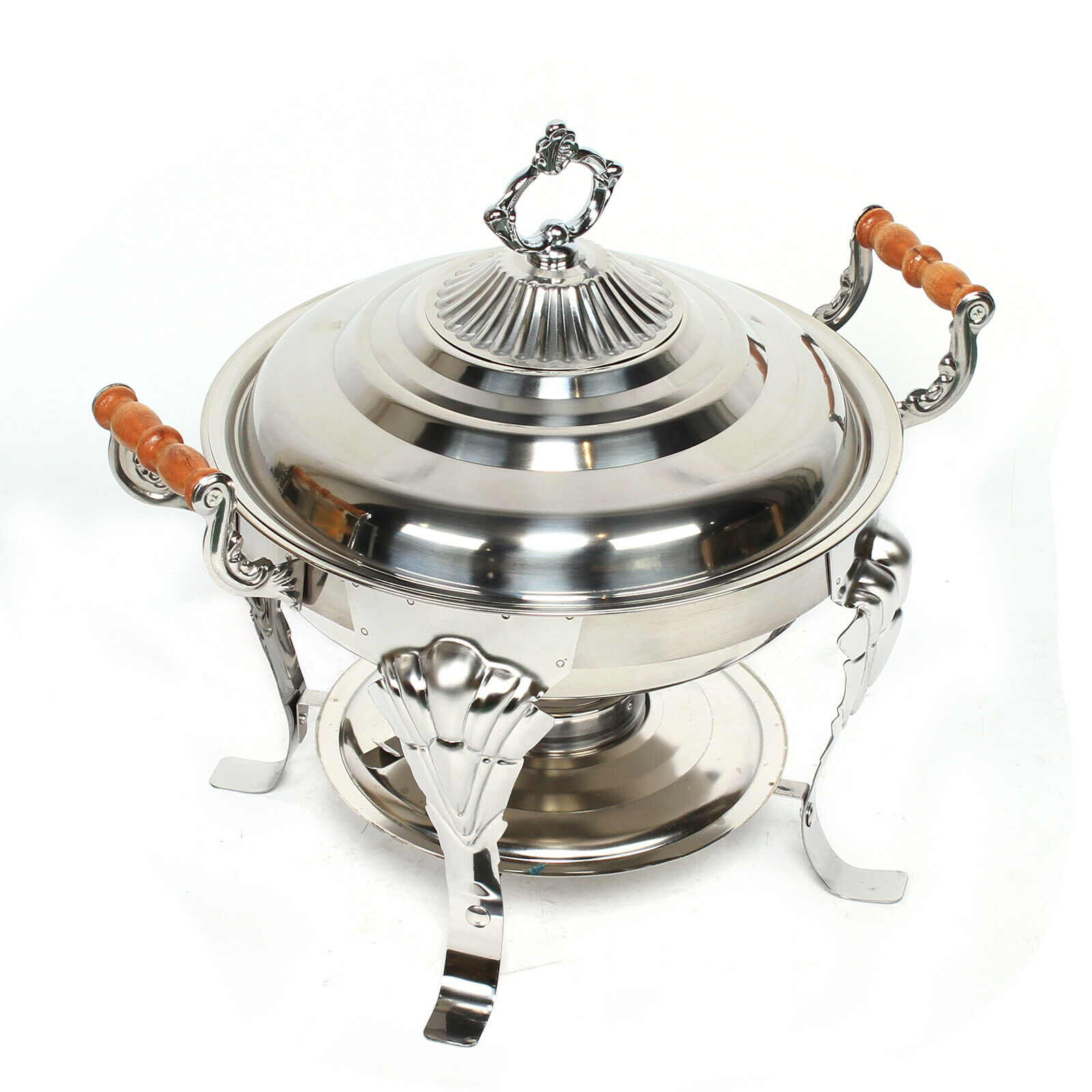 Classic Chafing Dish Half Round Stainless Steel Buffet Chafer Catering Buffet Buffet Chafing Dish Stainless Steel Catering Food Warmer Container Silver Buffet Chafing Dish