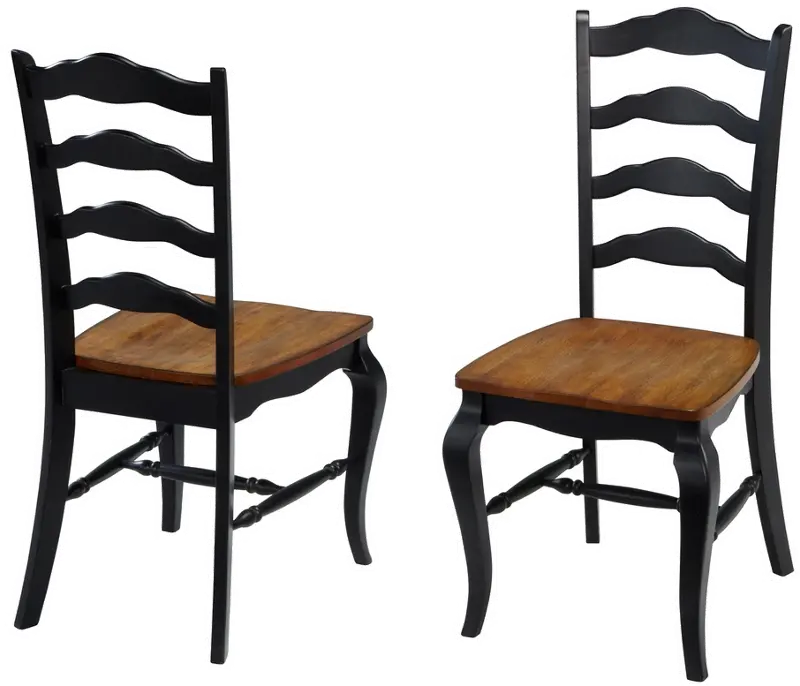 French Countryside Black Dining Room Chair (Set of 2)