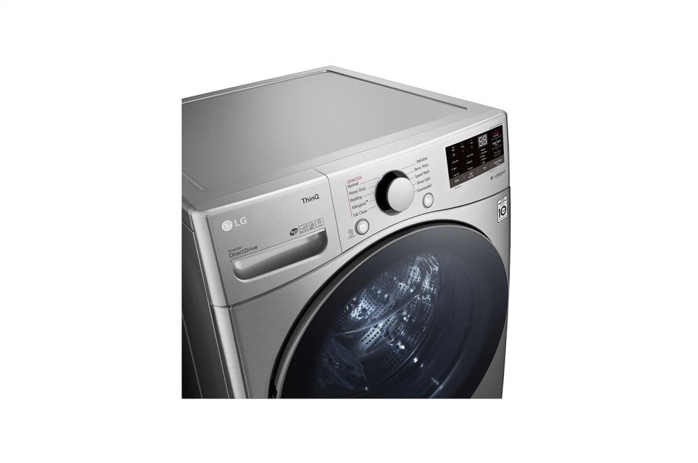 Lg WM3600HVA 4.5 Cu. Ft. Ultra Large Capacity Smart Wi-Fi Enabled Front Load Washer With Built-In Intelligence & Steam Technology