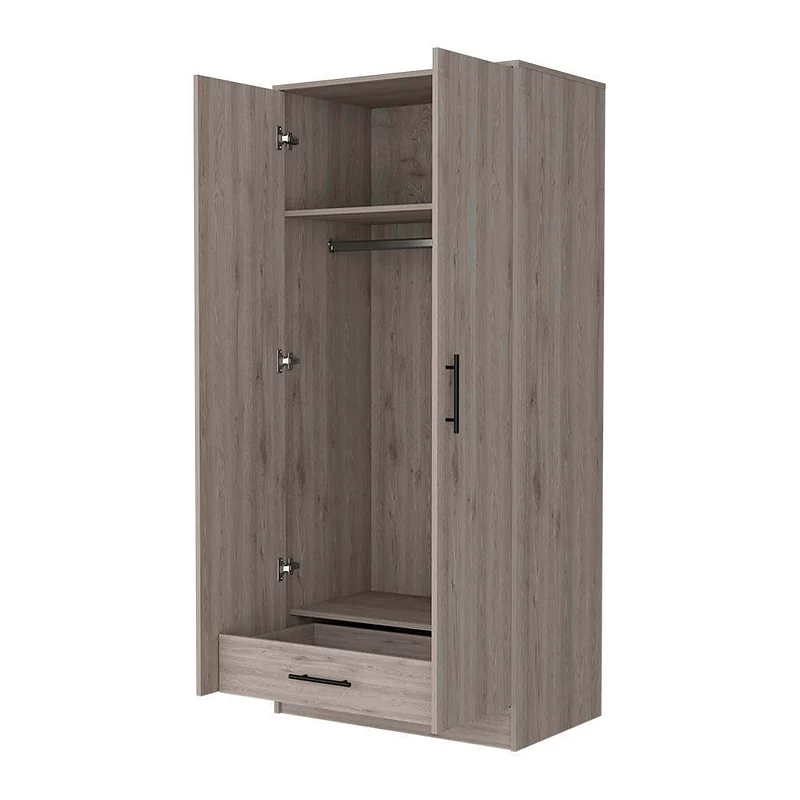 Rio Double Door Armoire， One Cabinet，  Hidden Drawer