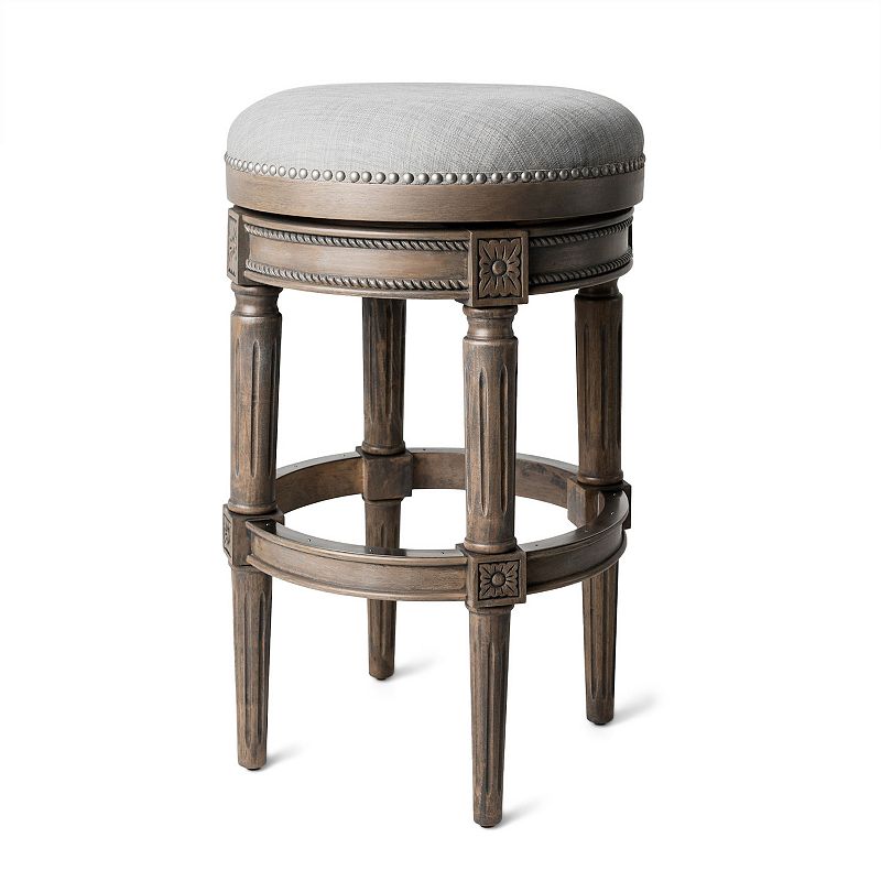 Maven Lane Pullman Backless Bar Stool In Reclaimed Oak Finish