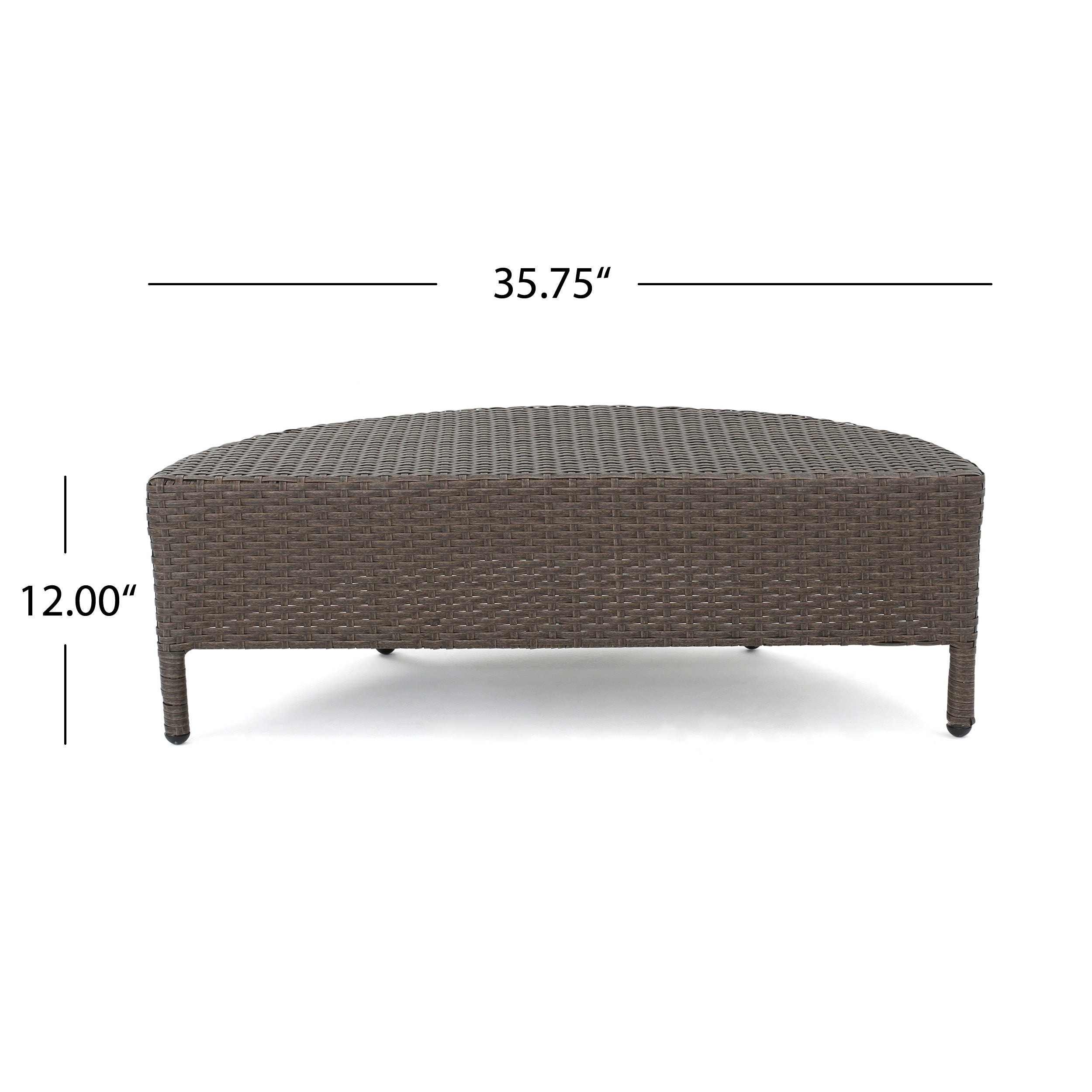 Harper Outdoor Wicker Half-Round Coffee Table