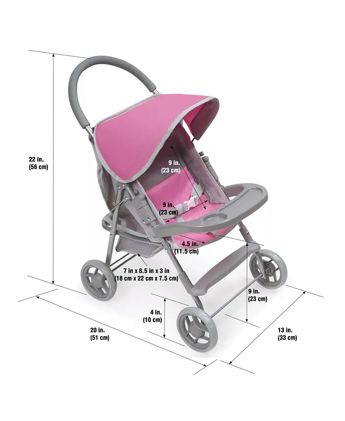 Badger Basket Glide Folding Single Doll Stroller