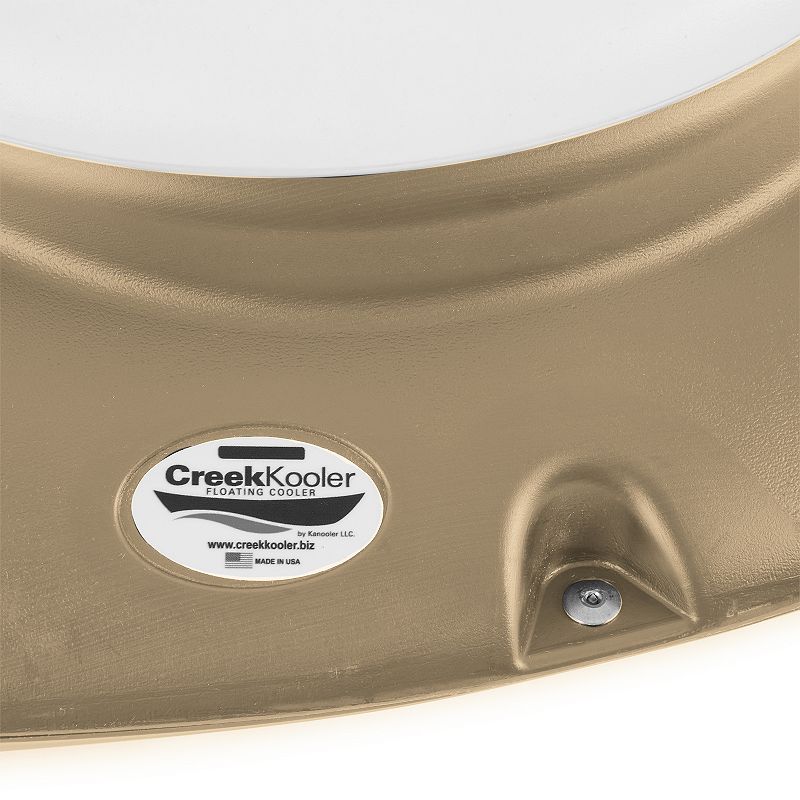 CreekKooler 30 Quart Floating Insulated Beverage Cooler Pull Behind Kayak， Tan