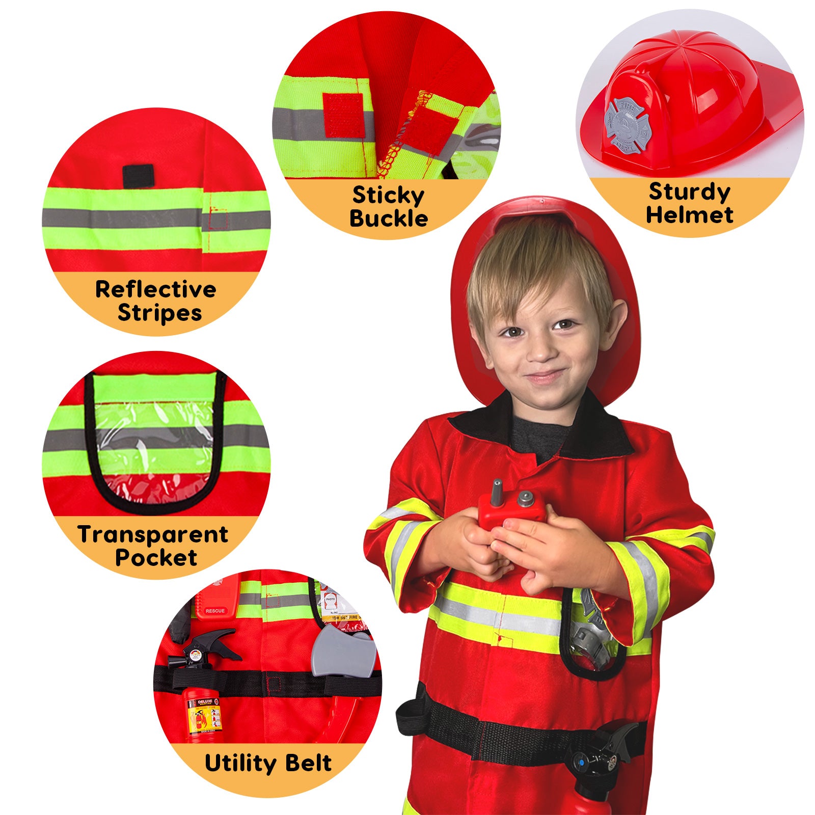 Liberry Fireman Toys for Kids Aged 3-6 Years Old Firefighter Dress Up Indoor and Outdoor