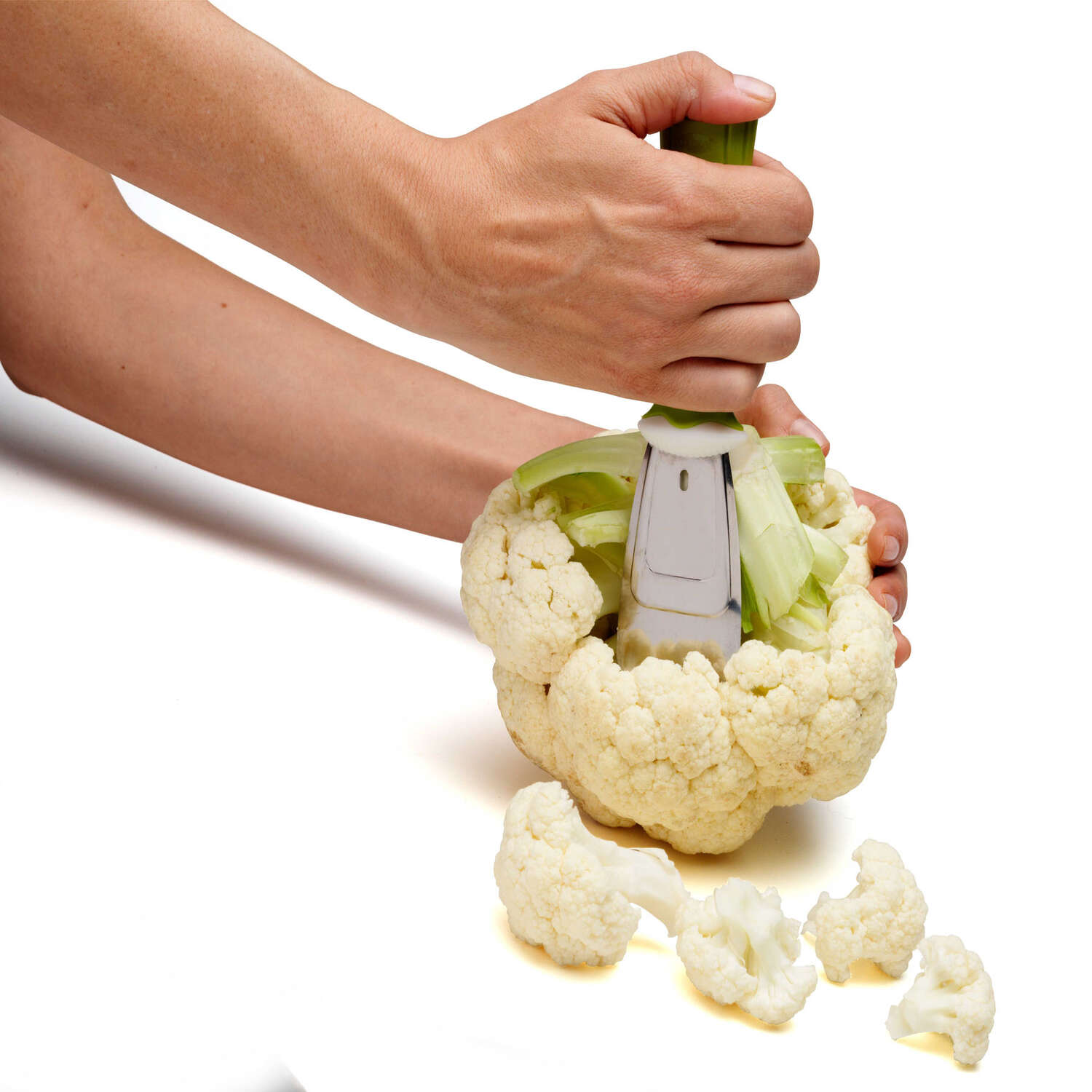 Chefn StalkChop Green Plastic Cauliflower Prep Tool