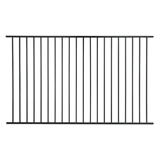 Factory supply steel metal fence 8foot long 6 foot hight steel tubular fence durable steel fence