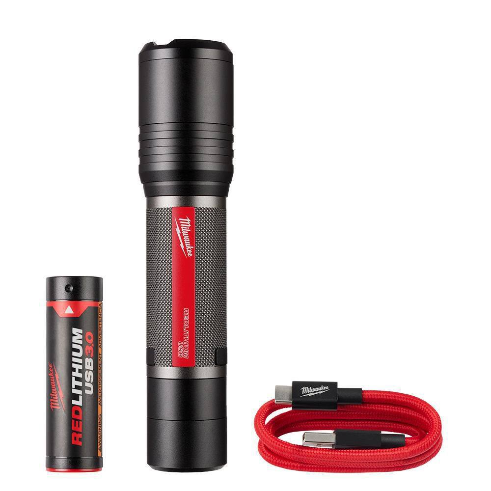 MW 2000 Lumens REDLITHIUM USB Slide Focus Flashlight 2162-21