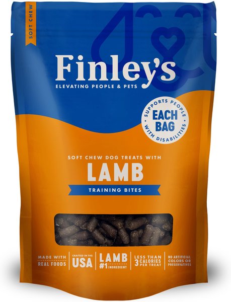 Finley's Barkery Lamb Recipe Soft Chew Training Bites Dog Treats， 16-oz bag