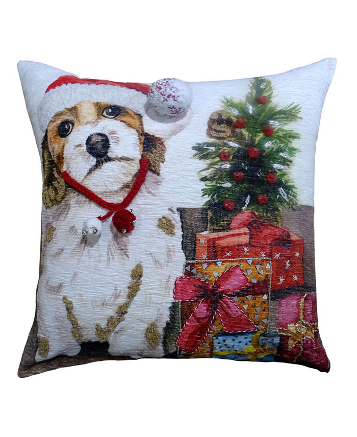 Vibhsa Chicos Home Holiday Dog Decorative Pillow，20