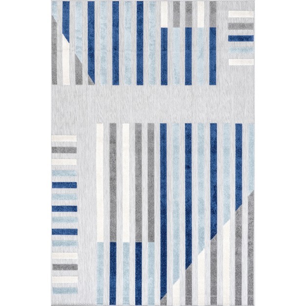 Nuloom Adali Contemporary Striped Indoor outdoor Patio Area Rug