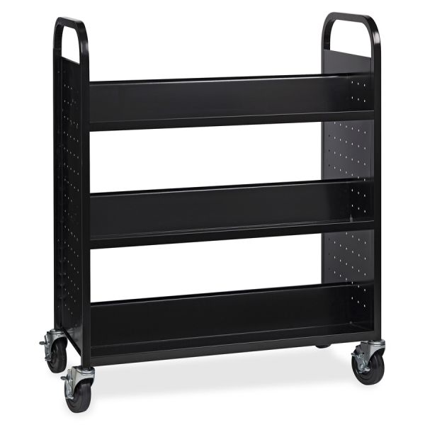 Lorell Double-sided Book Cart