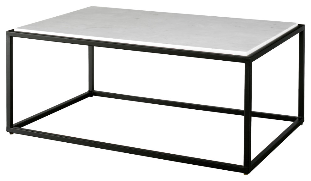 Uttermost Vola Modern White Marble Coffee table   Transitional   Coffee Tables   by Uttermost  Houzz