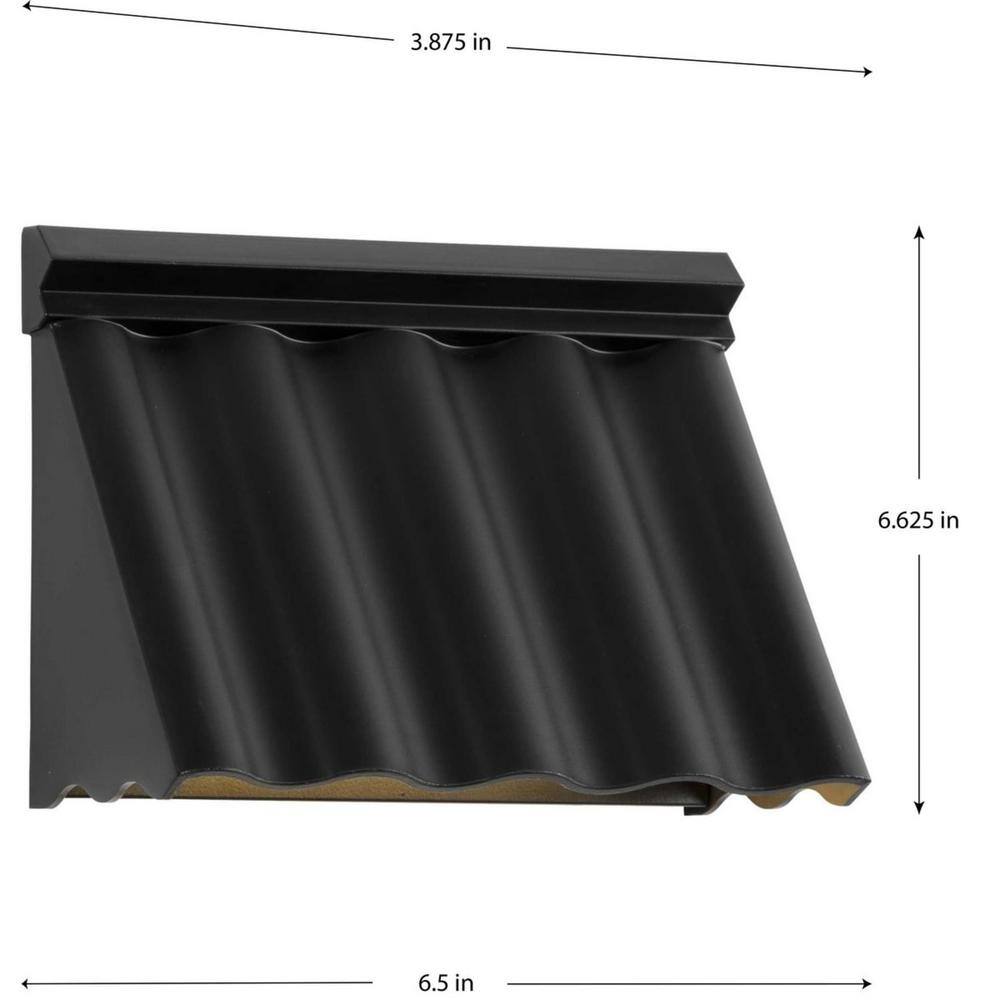 Progress Lighting Jeffrey Alan Marks Point Dume Wakecrest 1-Light Matte Black LED Outdoor Wall Lantern Sconce 8-Watt 9 in. P560299-31M-27
