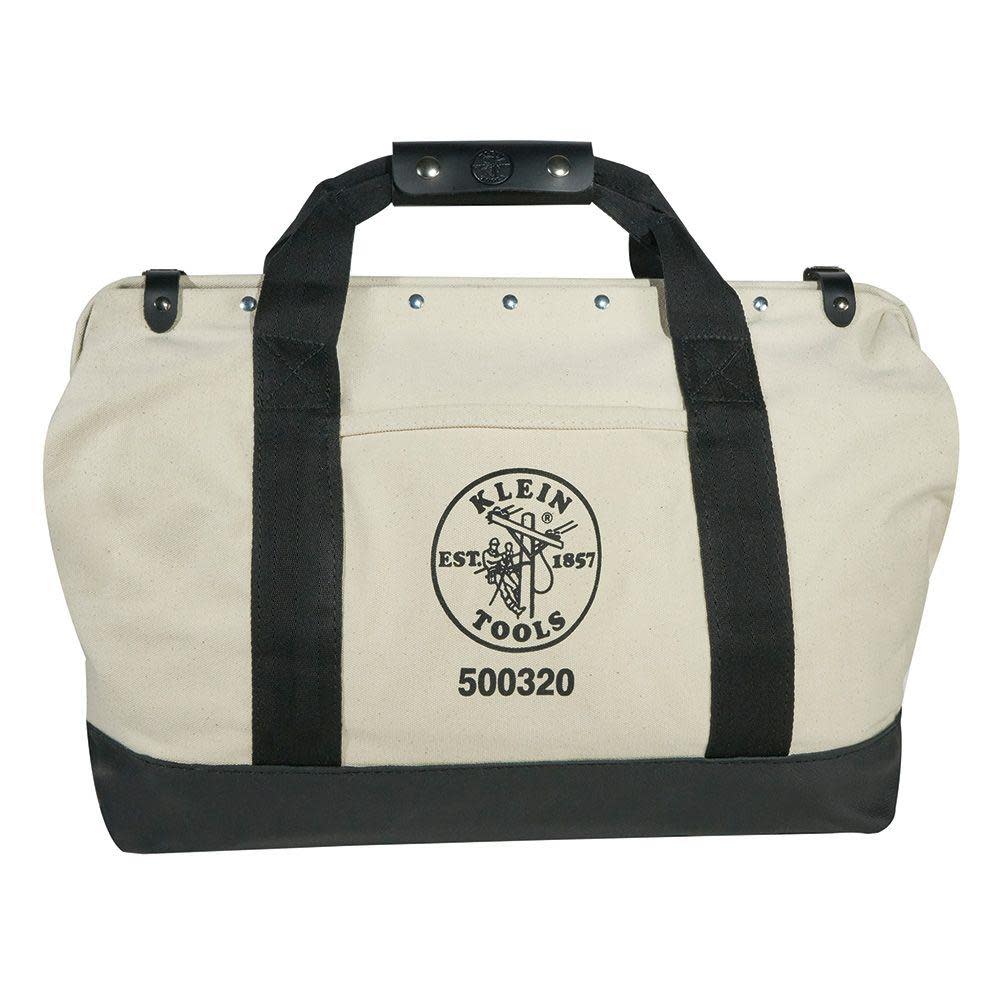 20 Canvas Tool Bag， Leather Bottom ;