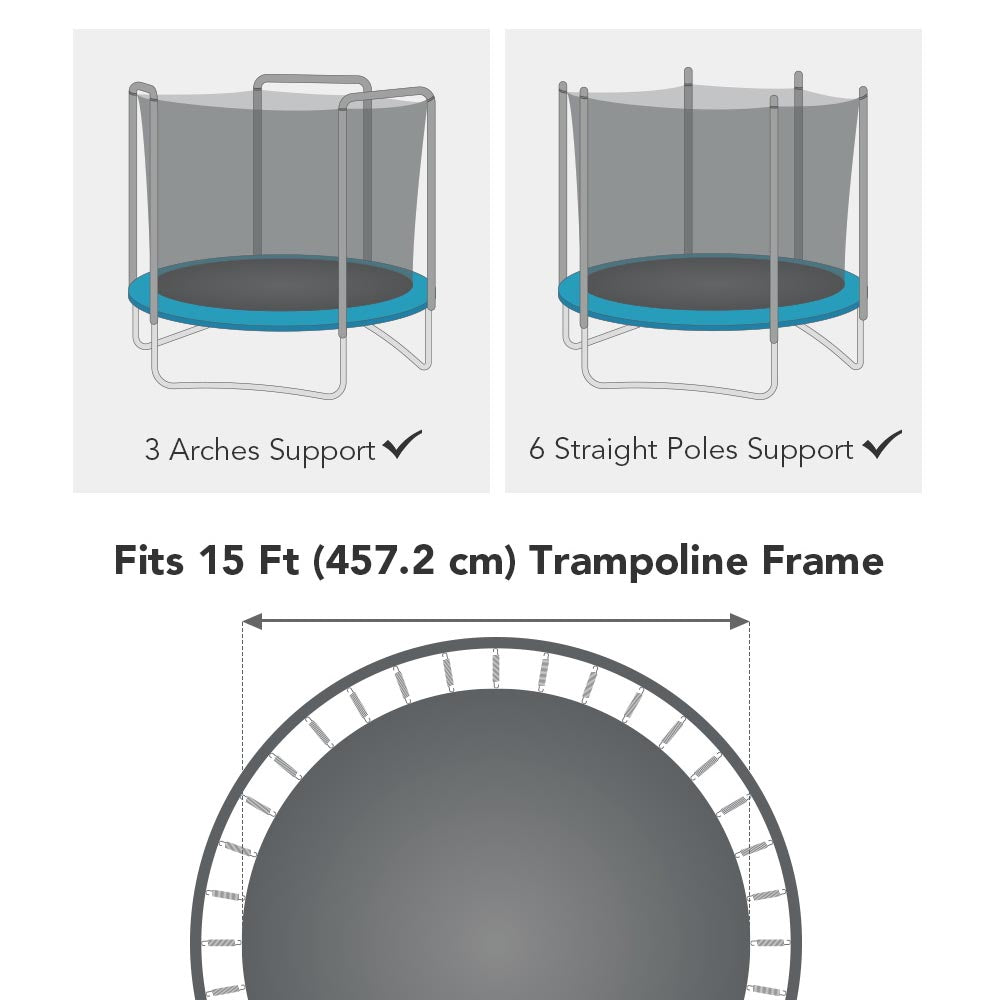 Yescom Trampoline Net Enclosure Safety for 12ft 14ft 15ft Frame