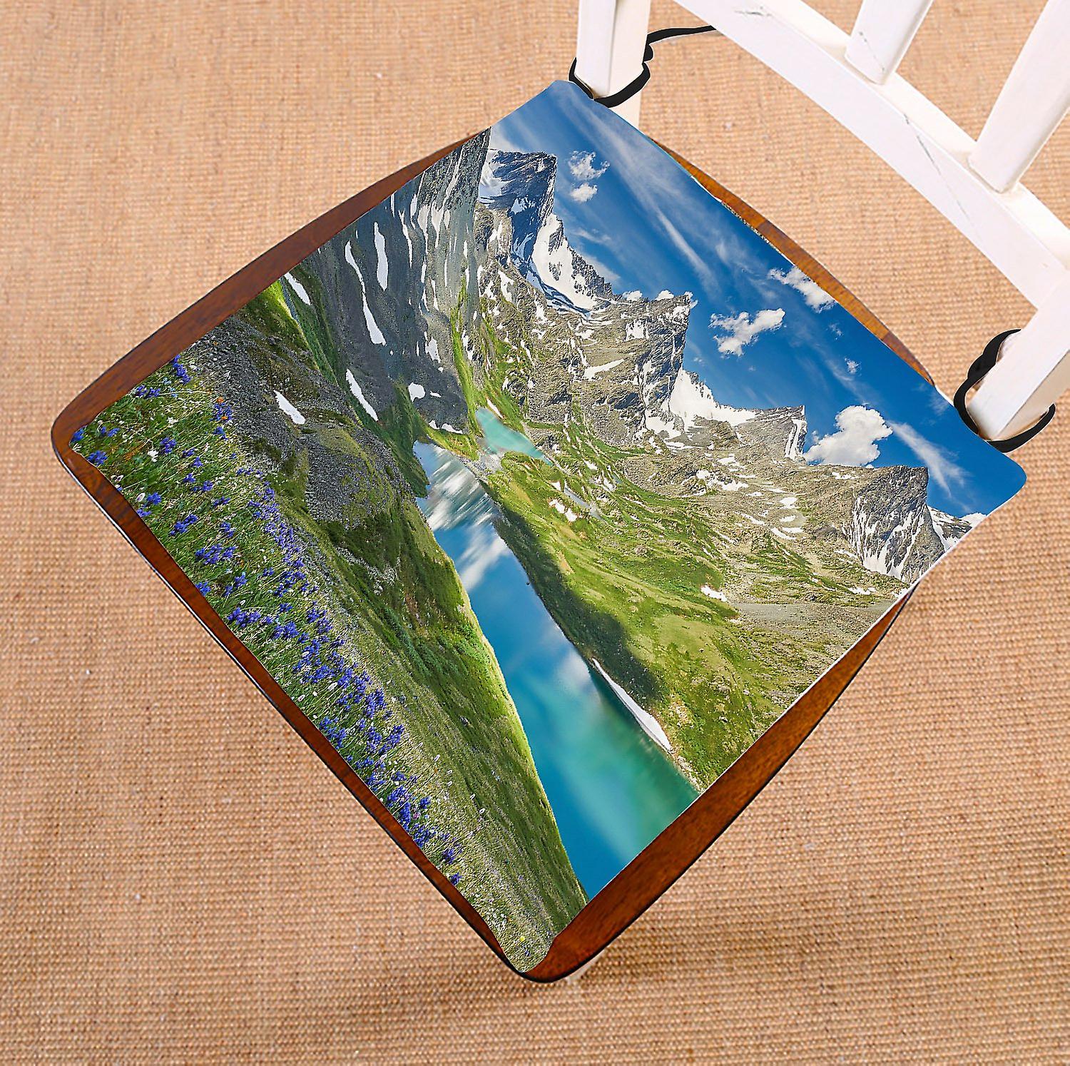 Nature Landscape Chair Pad， Russia Siberia Altai Mountains Seat Cushion Chair Cushion Floor Cushion 40x40 Cm