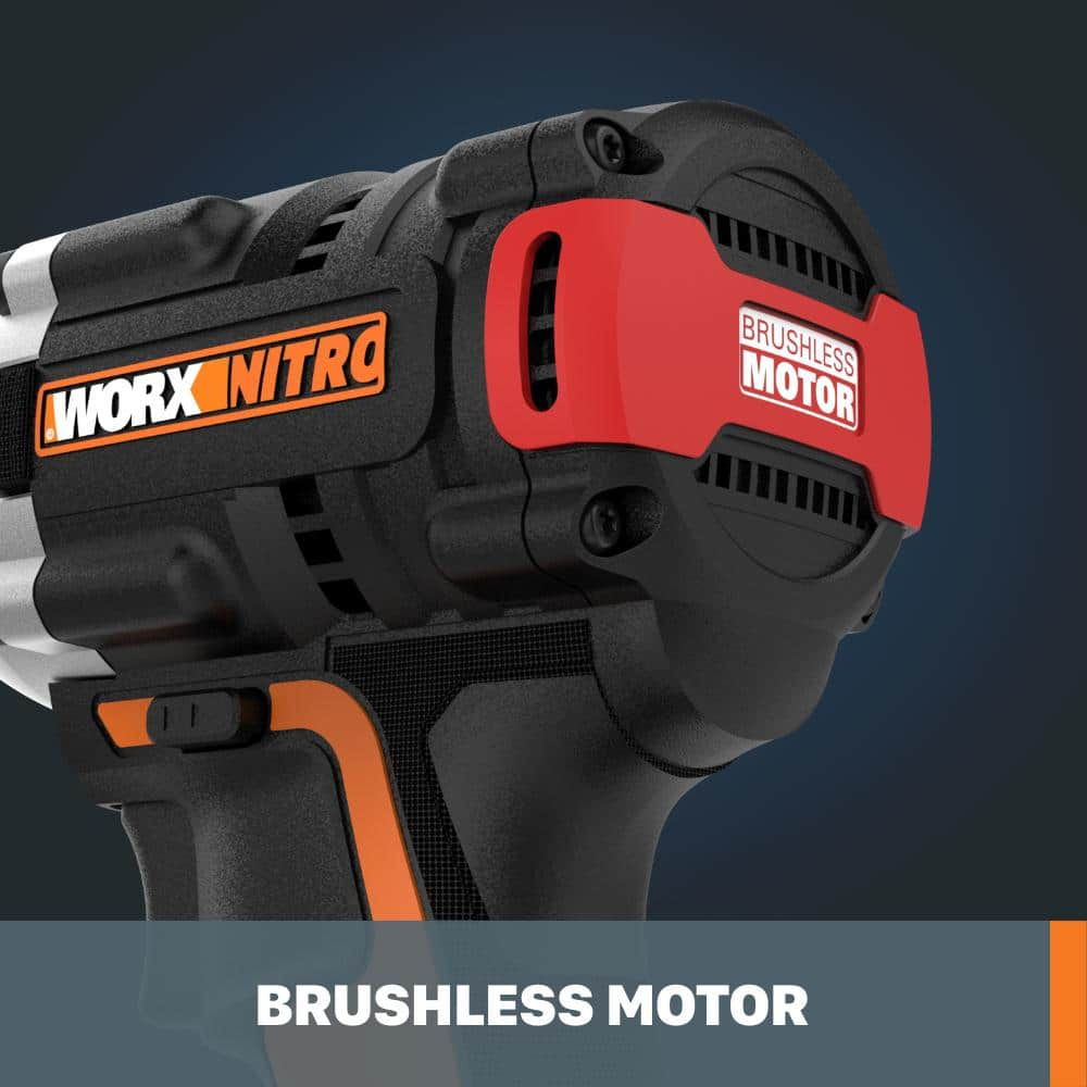 Worx POWER SHARE 20-Volt Cordless and Brushless Multi-Speed 1/4 in. Hex Impact Driver with Quick Change Chuck WX261L