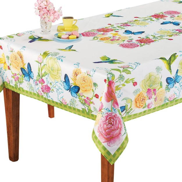 Collections Etc Botanical Paradise Tablecloth