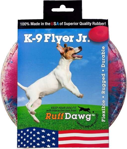 Ruff Dawg K9 Flyer Disc Dog Toy， Color Varies