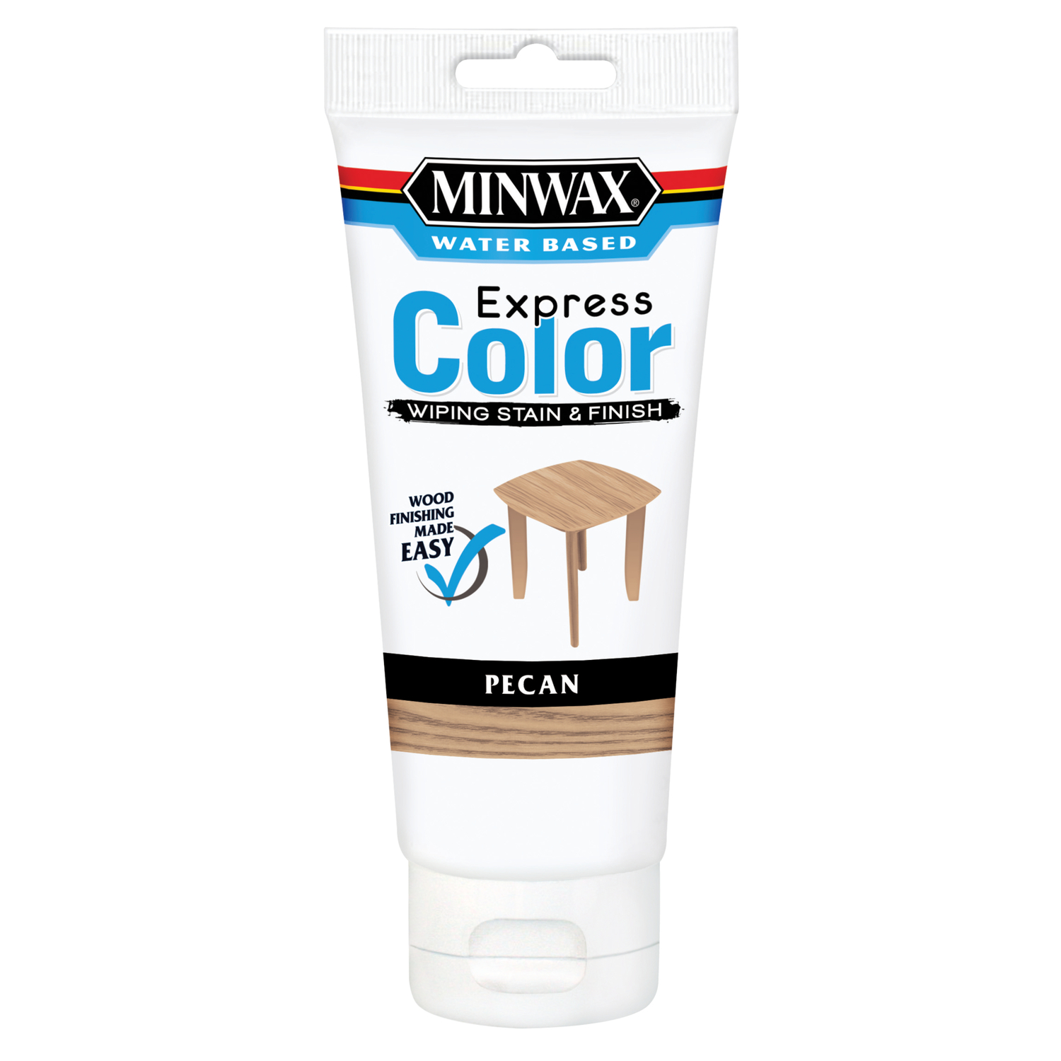 Minwax Express Color Semi-Transparent Pecan Water-Based Acrylic Wiping Stain and Finish 6 oz