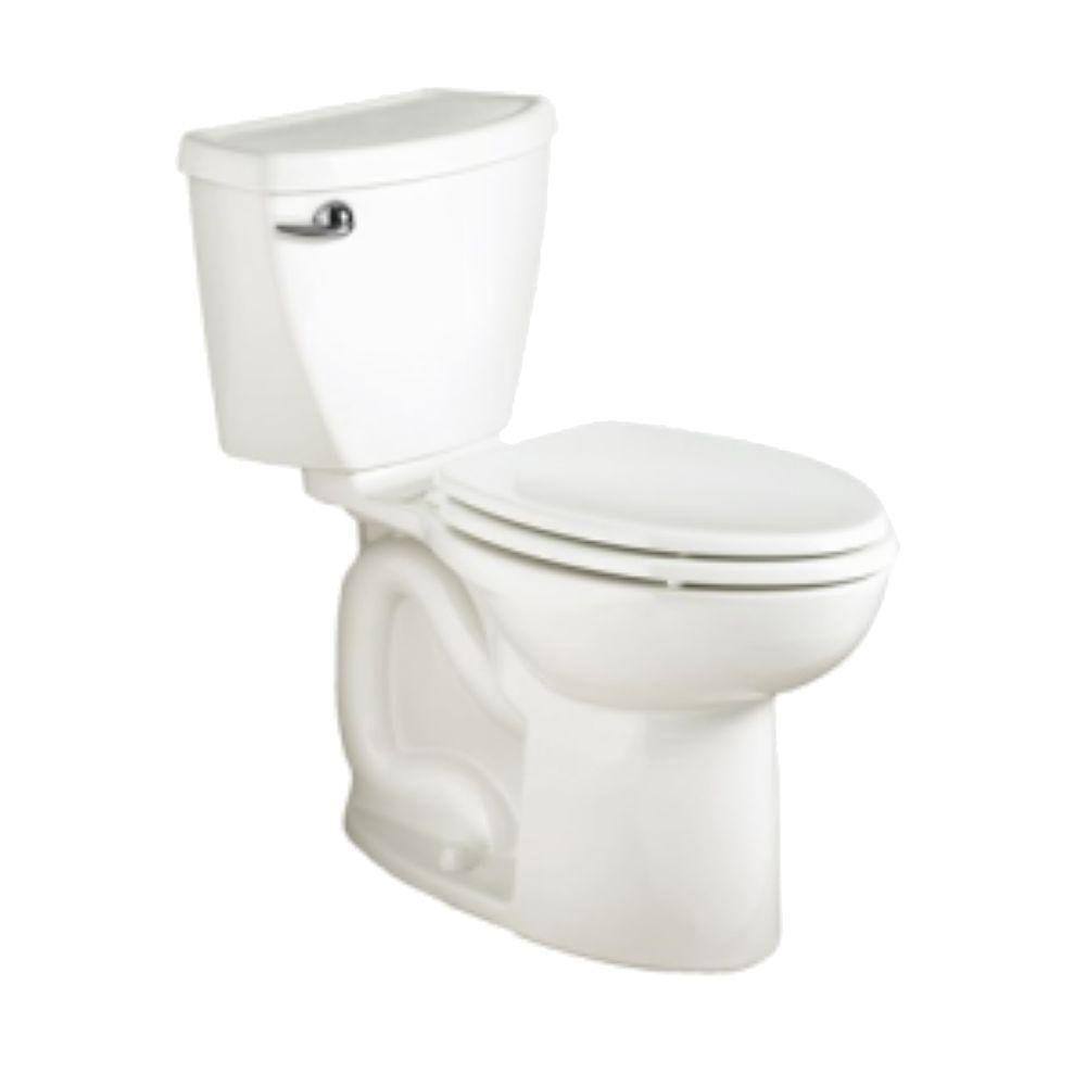 American Standard Cadet 3 Powerwash Tall Height 10 in. Rough 2-Piece 1.28 GPF Single Flush Elongated Toilet in White Seat not Included 270AB101.020