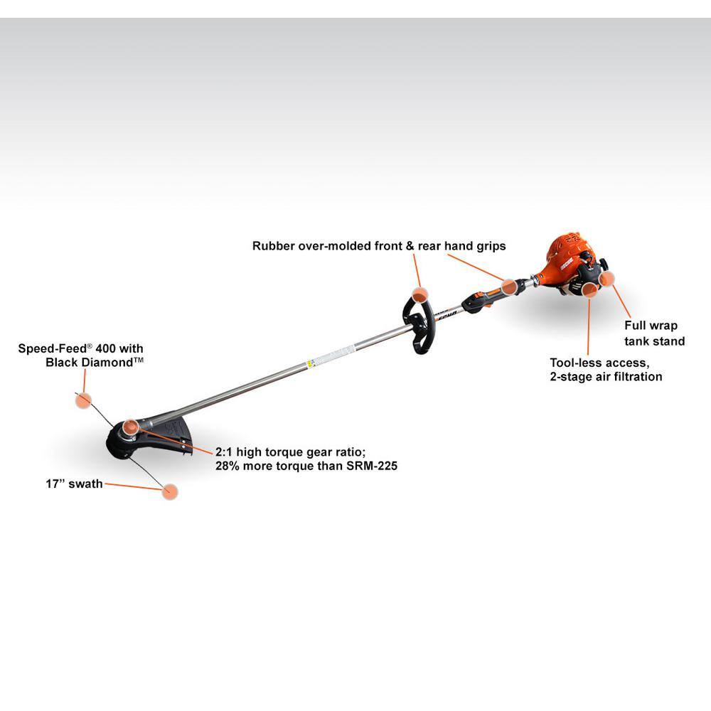 ECHO 21.2 cc 2-Stroke Gas Straight Shaft String Trimmer SRM-2320T