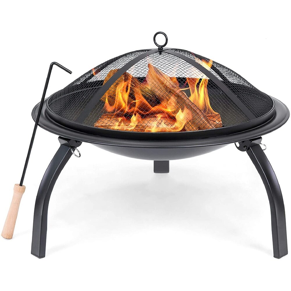 Blackwell Outdoor Steel Portable Fire Pit and Poker Set