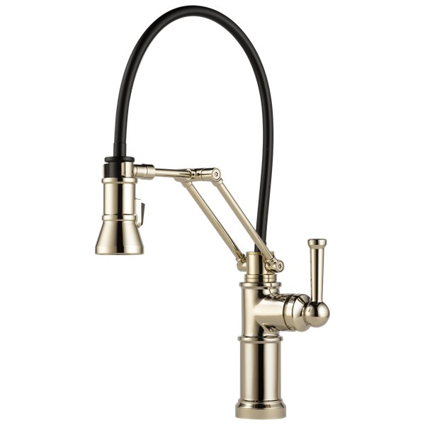 Artesso Single Handle Articulating Kitchen Faucet ; Polished Nickel