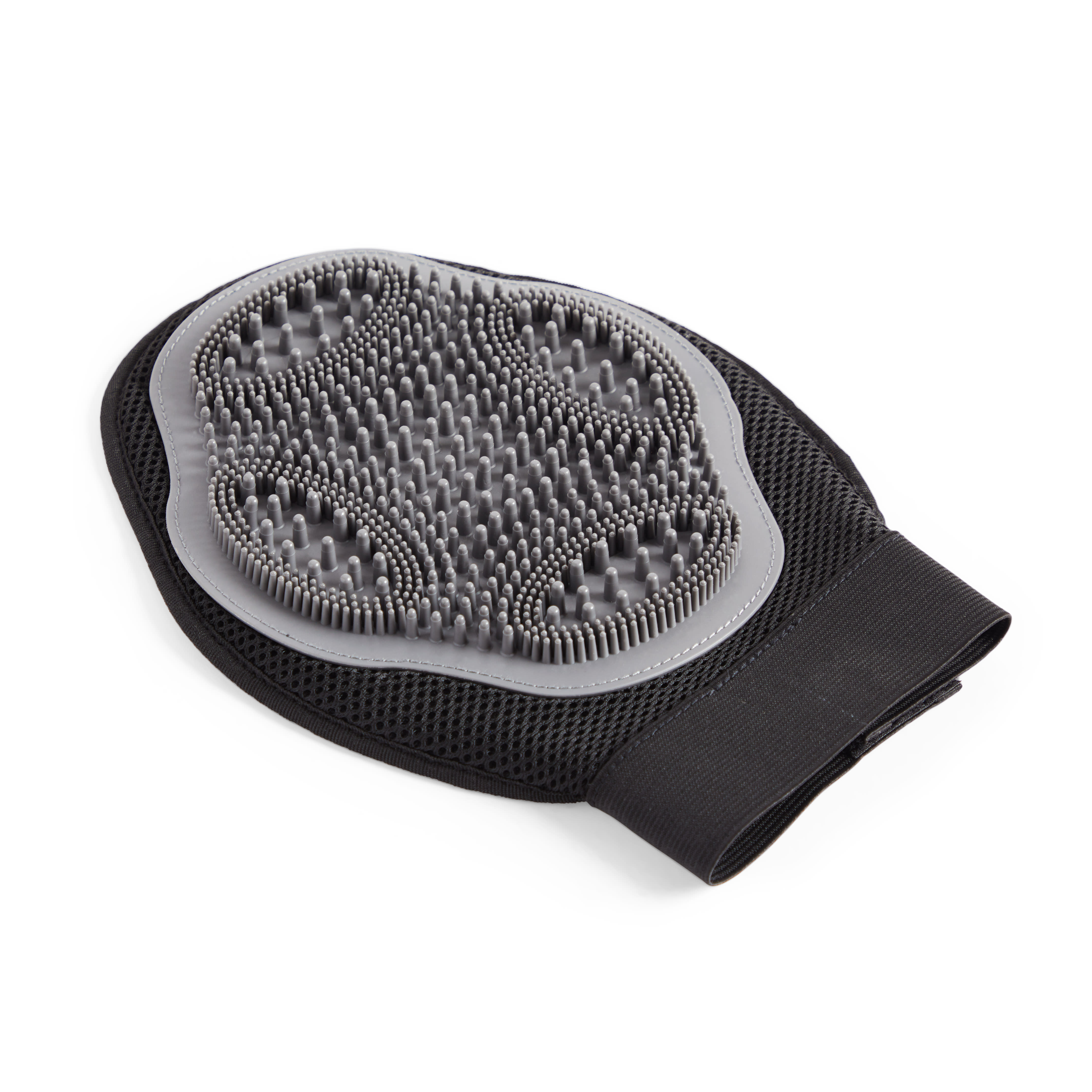 Well  Good 3-in-1 Grey Dog Grooming Mitt